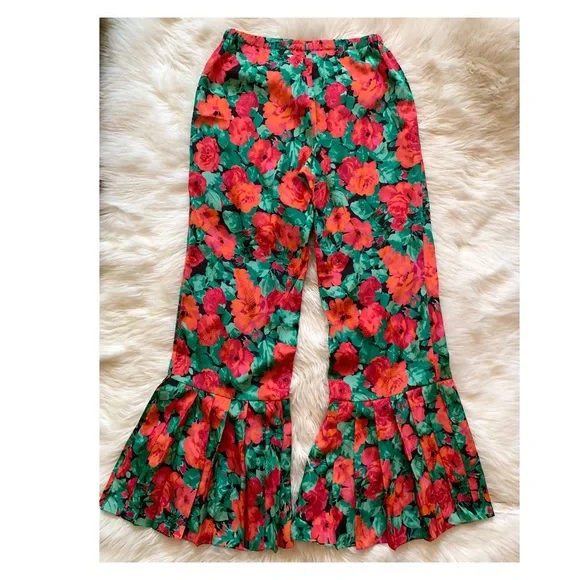 New! GUCCI 100% Silk Floral Snake Print Brocade Pants - Picture 3 of 11